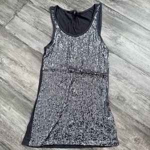 Maurices Black Sequin Tank Top